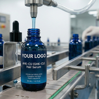 Serum Rambut OEM ODM AHK-Cu GHK-Cu Peptida Tembaga Esens Pertumbuhan Memperbaiki Penghalang Kulit Kepala Memperkuat Akar Melembapkan Menutrisi