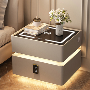 Modern <strong>Floating</strong> Design Smart <strong>Nightstand</strong>, Multifunctional Bedside Table with Wireless Charging Suitable for Bedrooms - Product Image 3