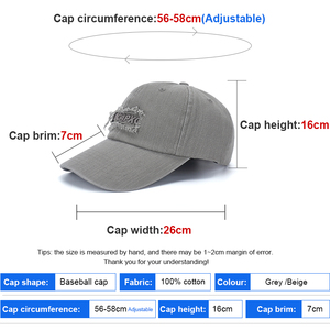 Gorra de Béisbol Unisex de Algodón con Etiqueta Bordada, Estilo Vintage, Desgastada, con Bordes Deshilachados, Deportiva, para el Sol, Verano - Product Image 2