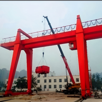 Kran Portal Terowongan 100 Ton Tinggi Angkat 10M Rentang 20M Motor PLC Bearing Hoist untuk Rel Kereta Api Pelabuhan Tambang