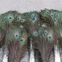 Großhandel Natürliche Pfauenfeder-Boa mit Großen Augen 80-90CM Hochwertig für Party Heim Hochzeitsdekoration
