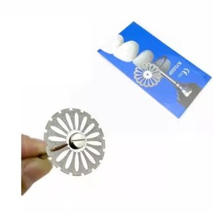 Disque de découpe diamanté dentaire 12,7 mm double face électroplaqué perforé pour utilisation avec perceuse dentaire - Product Image 1