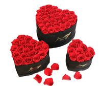 Bunga mawar merah selamanya kualitas tinggi disesuaikan dalam kotak durasi lama waktu diawetkan untuk pernikahan Dekorasi Hari Valentine