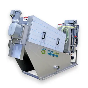 बहु डिस्क पेंच प्रेस कीचड़ dewatering मशीन पेंच फिल्टर प्रेस dehydrator के लिए प्राथमिक और माध्यमिक उपचार sludges