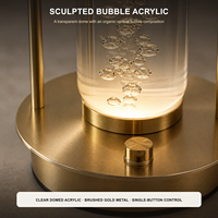 Lampe de table rechargeable pour restaurant avec signal d'appel rouge, lumière LED sans fil à intensité variable pour hôtel, café, bar