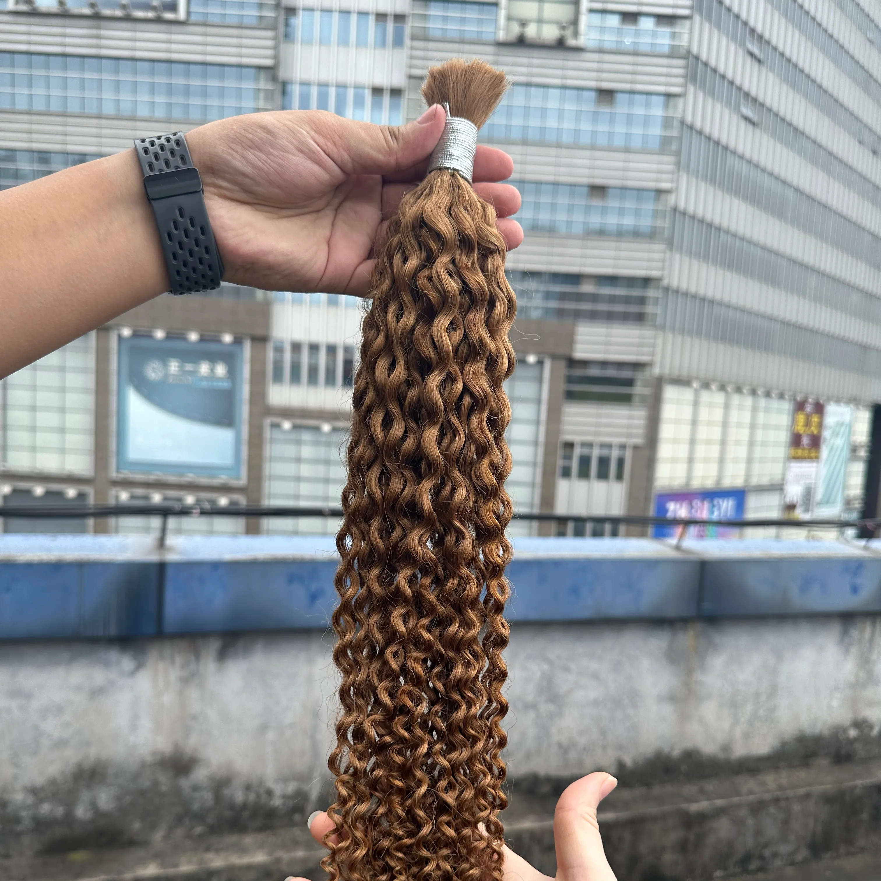 Qualidade por atacado brasileiro tecer virgem cru não processado cutícula alinhada feixes de cabelo humano em fornecedores a granel sem trama a granel