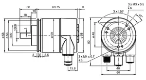 Encodeur rotatif absolu PEPPERL+FUCHS ENA58IL-S10CA5-1213B17-ABP, montage facile - Product Image 4