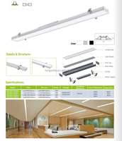Profilé LED en aluminium personnalisé série T5 W100x35mm 6000, revêtement poudré, découpe et soudure, éclairage intérieur/bureau, décorations