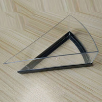 Boîte à gâteau triangulaire écologique recyclée promotionnelle, boîte alimentaire jetable personnalisée en plastique pour frites et gelée