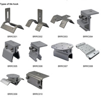 Fabricant de supports de montage solaire, pince de toit en aluminium, kit de fixation solaire photovoltaïque pour système photovoltaïque sur toit métallique