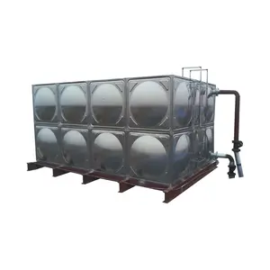 饮用水厂用10000L面板模块化储水箱不锈钢方形水箱