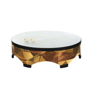Ensemble de tambours de sol en bois avec baguettes, tambours à main en bois, instruments de musique Orff pour enfants, instruments de percussion - Product Image 1