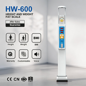 เครื่องชั่งน้ำหนักดิจิตอลแบบหยอดเหรียญสำหรับโรงพยาบาล รุ่น HW-600 ได้รับการรับรอง พร้อมหน้าจอ LED ความละเอียด 0.1 กก. โครงสร้างเหล็ก รับผลิตแบบ OEM/ODM ปรับแต่งได้ - Product Image 3
