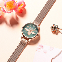 Pabrik Jam Tangan Hannah Matin, Jam Tangan Wanita Baru Custom, Jam Tangan Wanita Unik Motif Lebah, Jam Tangan Quartz Fashion Custom Logo