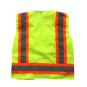 <span class=keywords><strong>Gilet</strong></span> de sécurité <span class=keywords><strong>haute</strong></span> <span class=keywords><strong>visibilité</strong></span> jaune <span class=keywords><strong>personnalisable</strong></span> avec logo pour travaux de construction et d'arpentage, en maille réfléchissante - Product Image 3