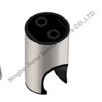 JIURUI SF-0009 Ensemble de pulvérisateur de bidet portatif écologique en acier inoxydable nickelé avec inverseur et adaptateur en T 7/8 pouces pour robinet de salle de bain