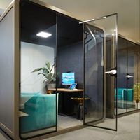 Cabine de réunion insonorisée, cabine acoustique de bureau, cabines d'hébergement mobiles, cabine téléphonique, cabines de travail