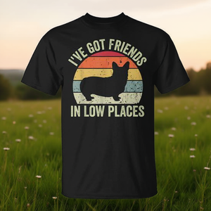 Camiseta para amantes de los perros Corgi, diseño vintage, negro, unisex, talla para adultos - Product Image 3