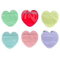 Sac d'emballage pour bijoux transparent en forme de cœur refermable pour lunettes et bijoux Cadeau pour la Saint-Valentin