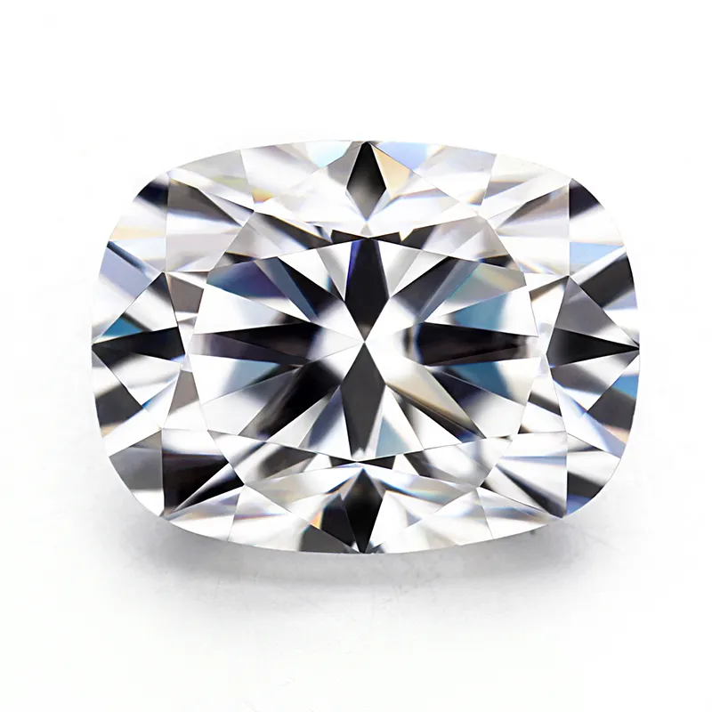 Harga grosir pabrik Pass Diamond Tester GRA bersertifikat 4CT bantal warna putih Moissanite untuk perhiasan