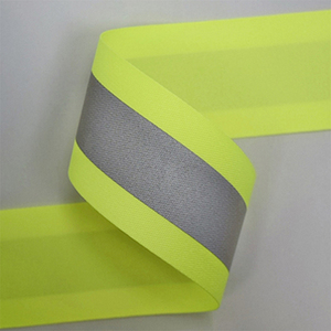 Tira de seguridad de advertencia ignífuga de alta visibilidad de alta calidad Cinta de tela de material reflectante retro para ropa - Product Image 3