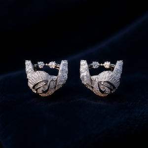 Orecchini E2962 in Oro Bianco con Diamanti Taglio Brillante Rotondo Colore D Naturale Gioielli Classici da Donna - Product Image 2