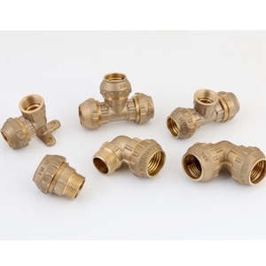 Brass compression pe fittings for pe pipe brass compression plumbing supplies pipe fitting for copper pipe