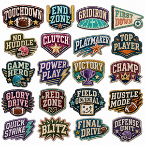 Juego de Parches Termoadhesivos de Lentejuelas con Letras de Equipos de Fútbol Personalizables para Chaquetas, Gorras y Bolsos con Logotipos Bordados de Equipos Deportivos - Product Image 1