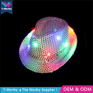 Sombrero <span class=keywords><strong>de</strong></span> <span class=keywords><strong>vaquero</strong></span> LED Light-Up T-Worthy con lentejuelas, accesorio <span class=keywords><strong>de</strong></span> fiesta <span class=keywords><strong>de</strong></span> Navidad y Año Nuevo brillante <span class=keywords><strong>para</strong></span> disfraces <span class=keywords><strong>de</strong></span> Bar, hecho <span class=keywords><strong>de</strong></span> algodón - Product Image 4