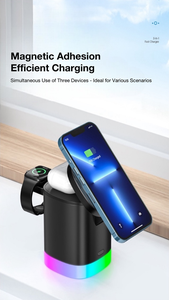 3-in-1 Foldable Magnetic Electric <b>Wireless</b> Stand 15W PD Fast <b>Charging</b> QC2.0 Type-C Cell <b>Phone</b> <b>Holder</b> Multi-Function Charger OTP - Product Image 6