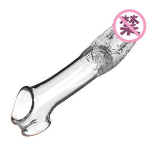 Penutup Penis Kristal Transparan Tebal untuk Pria, Alat Bantu Seks Dewasa, Cincin Penutup Penis, Vibrator Seks - Product Image 1