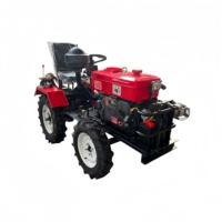 Tractor con Ruedas de 18HP/25HP con Rotocultivador, Equipo de Labranza Agrícola Pequeño para Terrenos Agrícolas