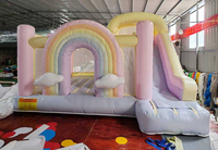 Château gonflable commercial en PVC personnalisé en usine, combinaison toboggan et trampoline gonflable, marque QY, 3x3M, Chine, vente chaude