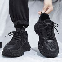 Chaussures de sécurité pour hommes à prix de gros, nouvelles baskets décontractées noires respirantes, résistantes à l'usure, antidérapantes et rehaussantes
