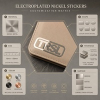 Autocollants de transfert métalliques personnalisés, étiquettes de logo en nickel pur électroformé, autocollants 3D métalliques autocollants pour la marque