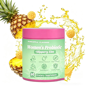 Gomitas Probióticas Femeninas para Adultos, Suplemento de Olmo Rojo para el Equilibrio del pH en Mujeres, Apoyo Inmunológico, Sin Gluten, para Mujeres Embarazadas - Product Image 1