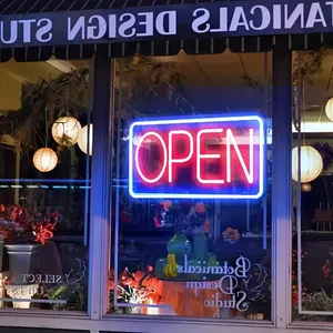 Usb-מופעל על ידי חברת ניאון 'open' סימן 16.5 "x 9" בהירות מתכווננת על/כיבוי מתג עסקים ידידותי עסקים מובילים חנויות קפה - Product Image 5