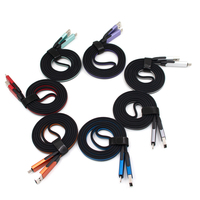 Coffret Cadeau Promotionnel d'Usine : Câble USB Long Multi-Connecteurs 4-en-1 Personnalisable avec Logo, Câble USB 3A Type C à Charge Rapide