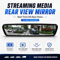 Rétroviseur intelligent de 9,66 pouces avec streaming multimédia, enregistreur de conduite numérique, reconnaissance humaine et de véhicule par IA, alerte, OEM