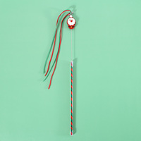 Jouet interactif manuel pour chat, double face, avec pendentifs en feutre (Père Noël, sapin, renne, clochette), pour l'entraînement, faible MOQ, produits pour animaux de compagnie