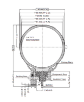 Écran LCD rond circulaire transparent OLED de 3,4 pouces