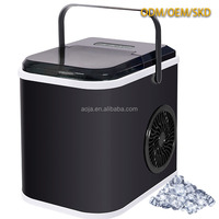 AOJA Machine à glaçons pour comptoir 8 glaçons prêts en 8 minutes 26lbs Ice 24Hrs avec fonction autonettoyante Cuillère et panier