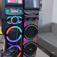 Système de sonorisation KTV portable RSD 12 pouces avec haut-parleur vidéo en bois haute puissance alimenté par batterie pour karaoké et danse carrée, avec télécommande