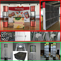 Stand d'exposition modulaire pliable 10x10 avec éclairage arrière, en aluminium, portable, à montage rapide pour salon professionnel