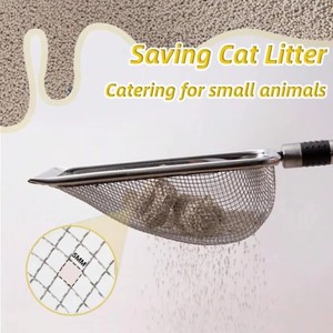 Stainless Steel Metal Mesh Cat Litter Scoop Long Handle Deep Poop <b>Shovel</b> Non-Stick Coated Metal Cat Litter Scoop/ - Product Image 3