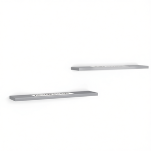 Mensole da parete in MDF grigio a nido d'ape con struttura in metallo, 47,2 pollici x 9,3 pollici, set da 2, resistenti, per soggiorno - Product Image 1