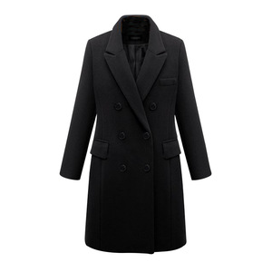 Cappotto lungo da <span class=keywords><strong>donna</strong></span> taglie forti 2022 nuovo design cappotto invernale da <span class=keywords><strong>donna</strong></span> in lana lunga doppiopetto di buona qualità - Product Image 3