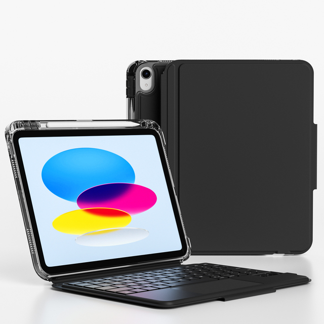 Kenke Detachable Wireless Keyboard Case iPad A16 2025 Smart Magnetic Cover With Bluetooth Connected Keyboard for IPad 10th