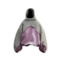 Sudadera con Capucha Extra Grande para Hombre, Personalizada con Logotipo, 500 g/m², Corte y Confección en Algodón, Diseño de Dos Tonos y Parches
