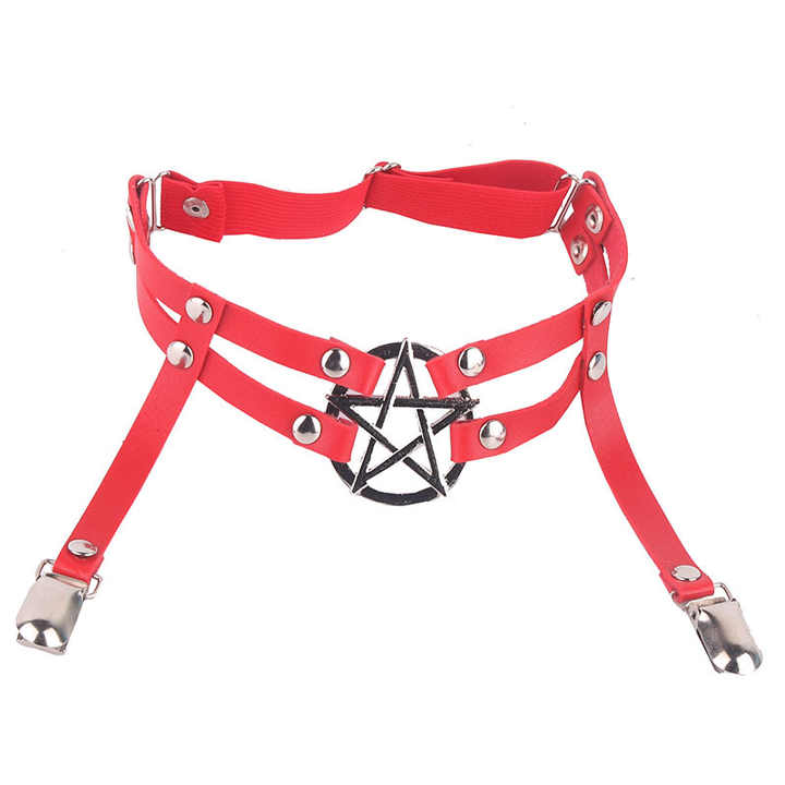 Elasticity Star Shape Leg Garter Belts for Cosplay Stockings